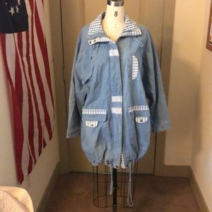 Rock creek woman’s med Jean jacket clean